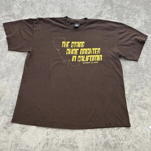 Keiser Clark Shirt XL Brown The Stars Shine Brighter In California Tee USA